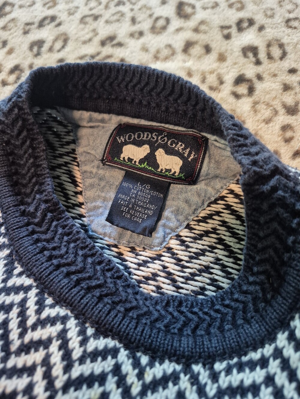 Vintage Colorblock Knit Sweater - Picture 4 of 6